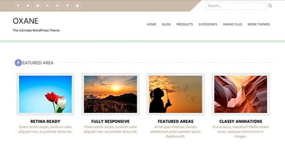 Шаблон Wordpress - Oxane