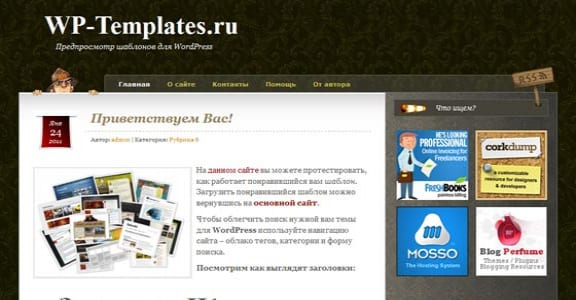 Шаблон Wordpress - Curious