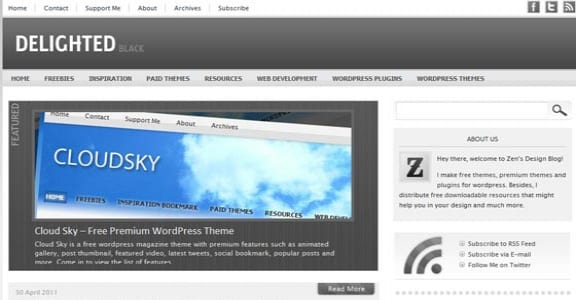 Шаблон Wordpress - Delighted Black