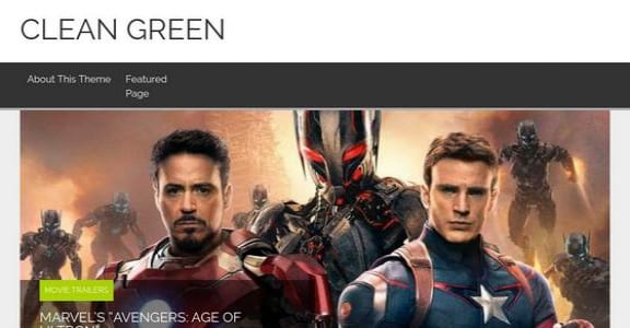 Шаблон Wordpress - Clean Green