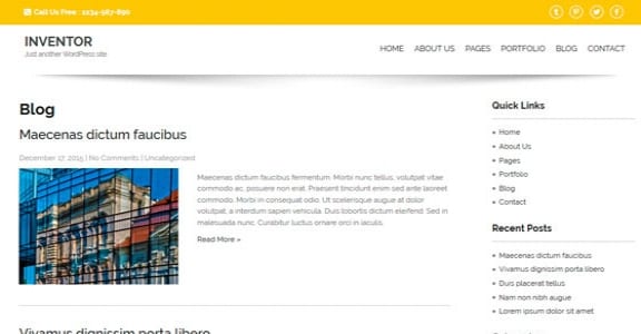 Шаблон Wordpress - Inventor