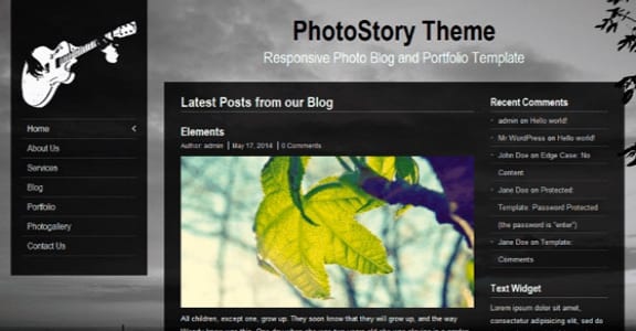Шаблон Wordpress - PhotoStory